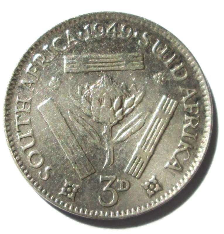 1949 Union of South Africa 3 Pence