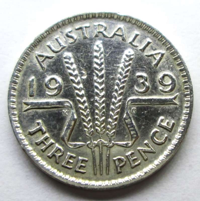 1939 Australia 3 Pence