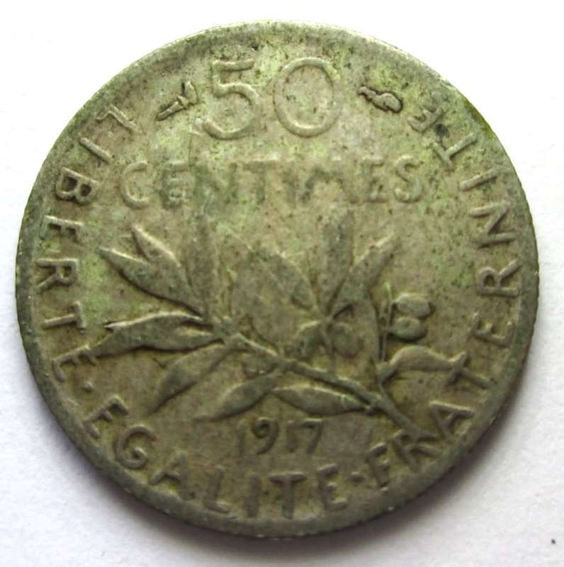 1917 Italy 50 Centimes