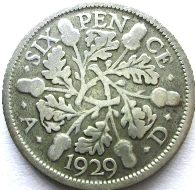 1929 Great Britain 6 Pence