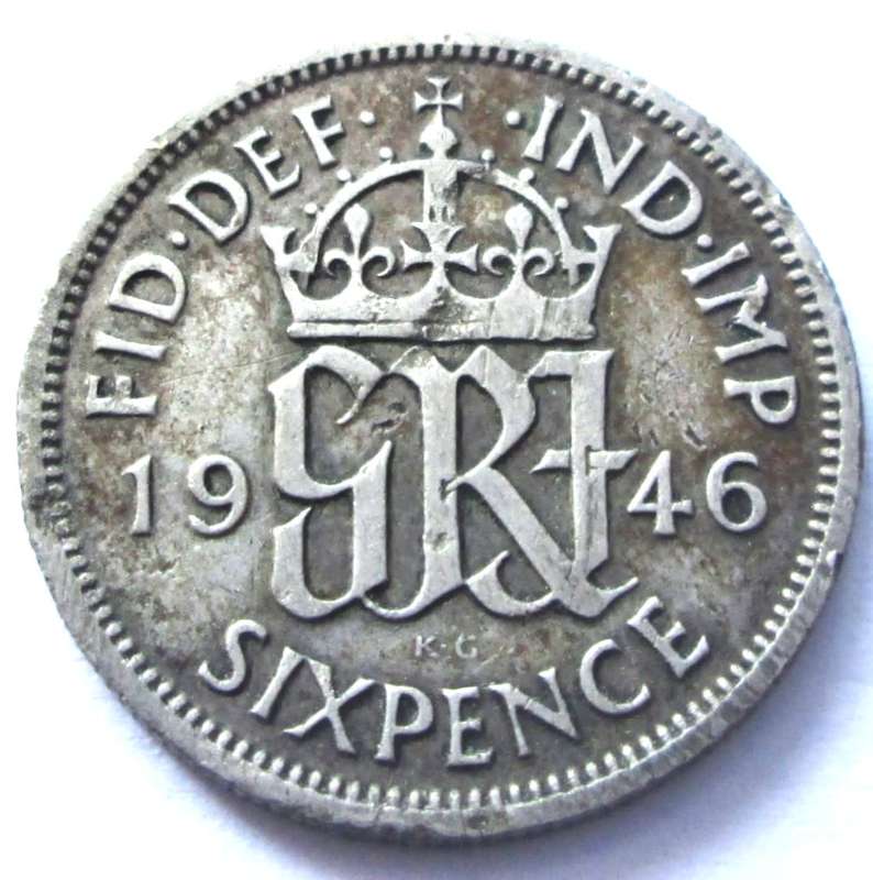 1946 Great Britain 6 Pence