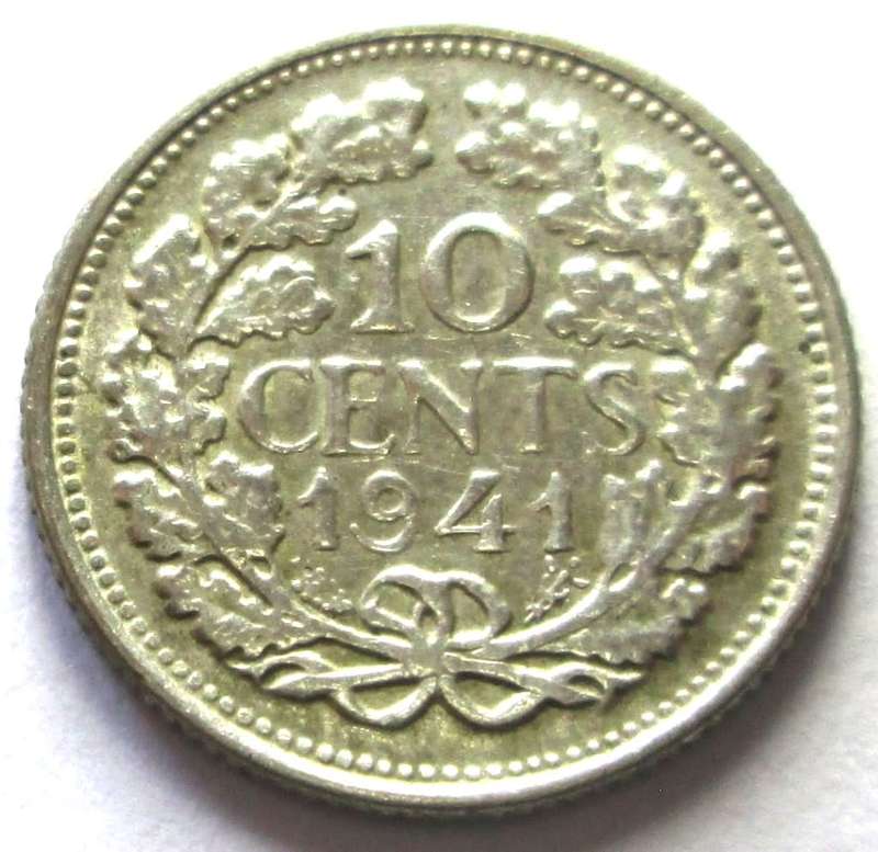 1941 Netherlands 10 Cents