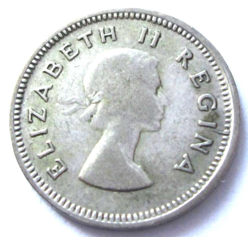 1955 Union of South Africa 3 Pence