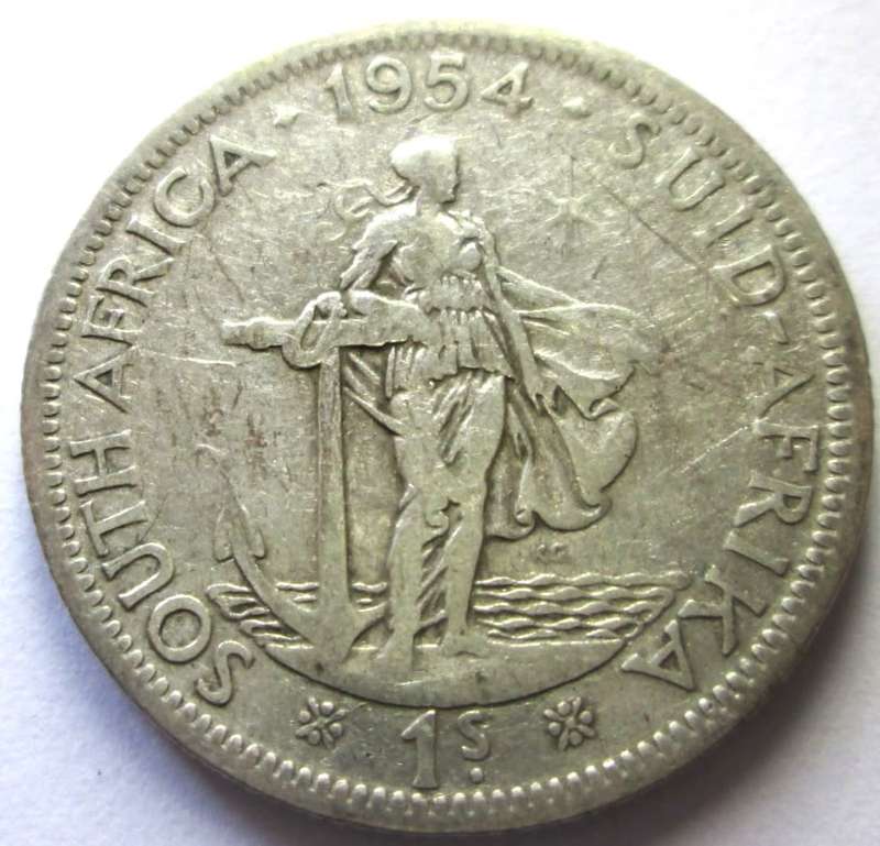 1954 Union of South Africa 1 Shilling