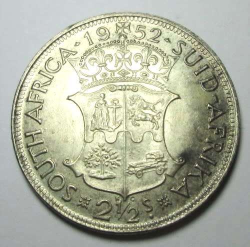 1952 Union of South Africa Two and a Half Shillings