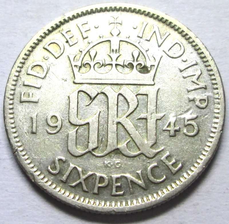 1945 Great Britain 6 Pence