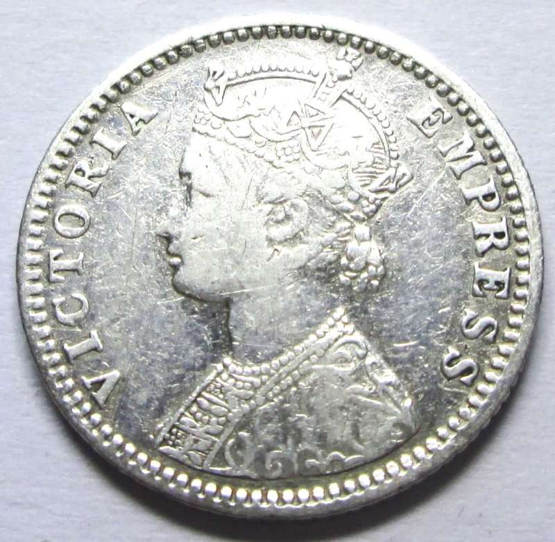 1898 India Quarter Rupee