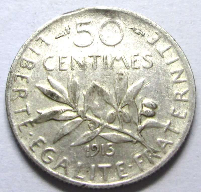 1915 France 50 Centimes