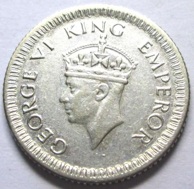 1942 British India Quarter Rupee