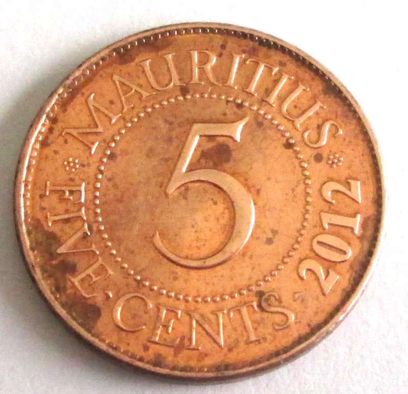 2012 Mauritius 5 Cents