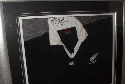 Buck Shelford Signed All Black Rugby Jersey