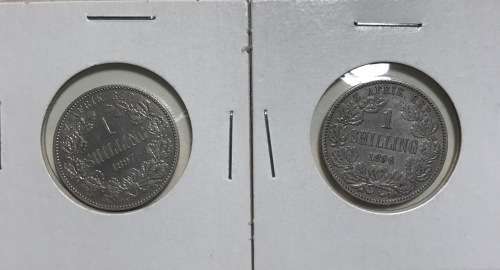 1896 & 1897 Shilling
