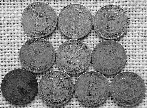10x80%  2 shilling coins