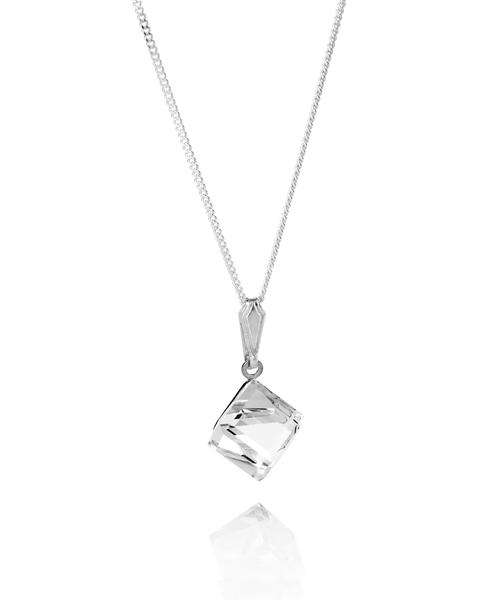 Diamond Style Swarovski Elements - Cube Pendant