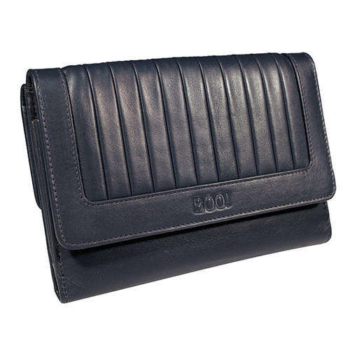 Genuine Leather Navy Ladies Purse by BOO!