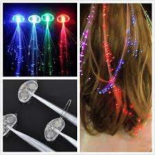 Fun, LED, Multi-coloured, Fibre-optic, Flashing Hair Extensions