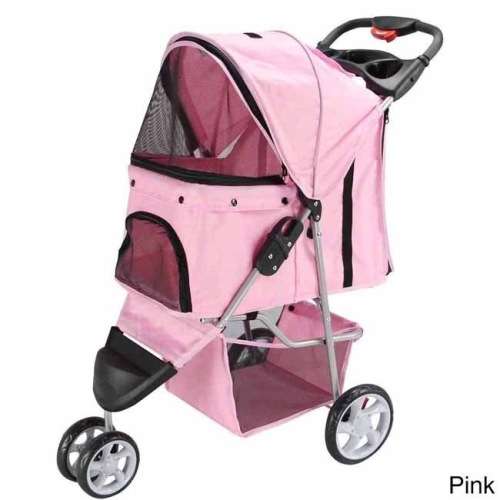 Pet strollers - 3 or 4 wheeler - 4-wheeler-red