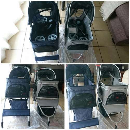 Pet strollers - 3 or 4 wheeler - 4-wheeler-red