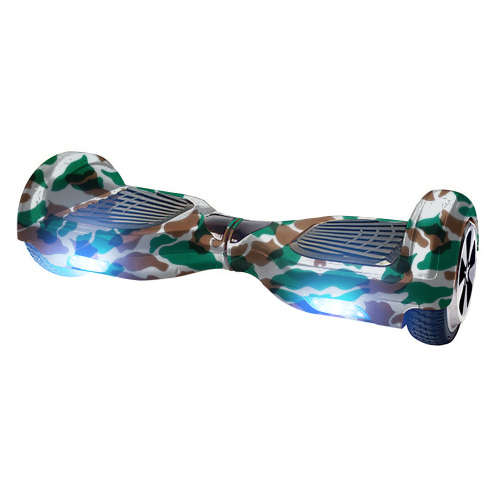 HOVERBOARD 6.5" WITH BLUETOOTH & LED LIGHTS-GREEN COMOUFLAGE & BLUE /KHAKI & GREY CAMOU COLORS ONLY!
