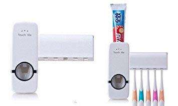 Automatic Toothpaste Dispenser and Toothbrushes Holder