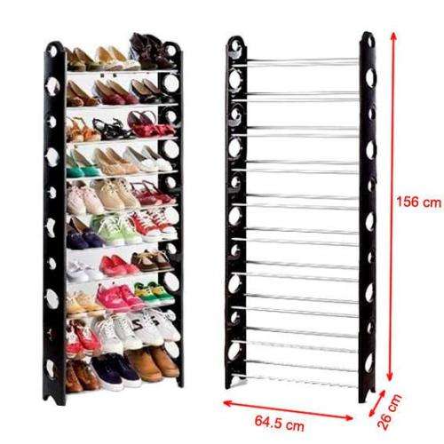 Stackable shoe rack 36 pairs