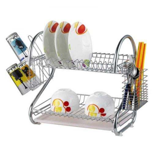 2 layer stainless steel dish drainer