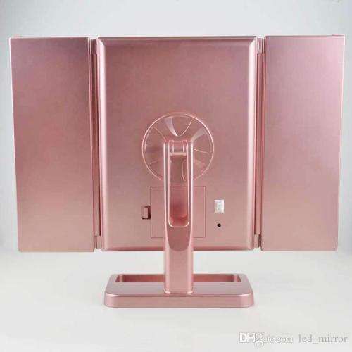 Trifold Dimmable LED Magnifying Makeup Mirror