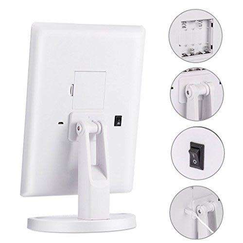 Trifold Dimmable LED Magnifying Makeup Mirror