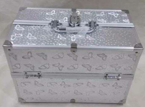 Train Case Makeup Brushes Cosmetic Organizer Box