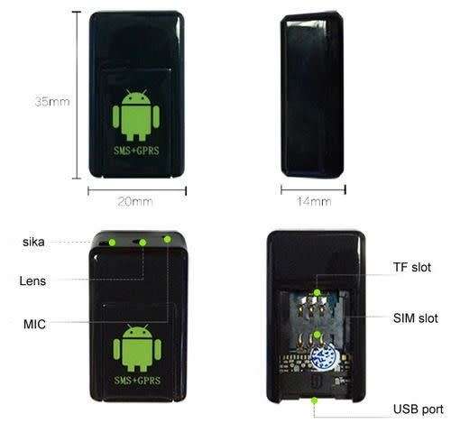 SMALLEST MMS LOCATOR PHOTO VIDEO TAKING GSM GPS TRACKER WITH MOTION DETECT