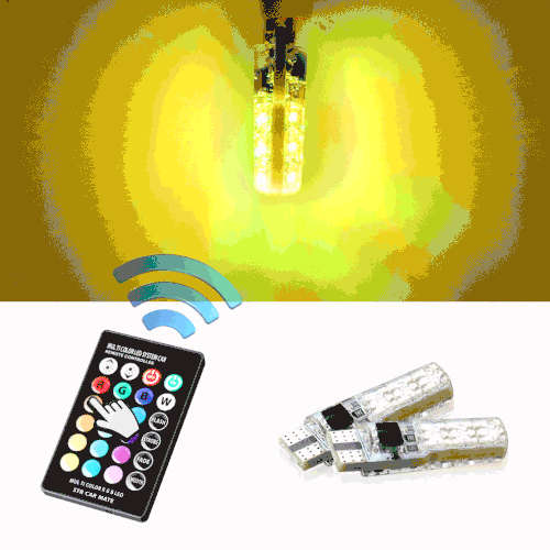 T10 RGB 5050 STROBE/FLASH CAR LED PARK BULBS SET ¿ PERFECT FOR PATROLLERS USING GREEN ON STROBE