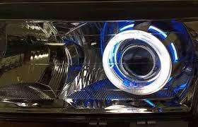 AUTOKI 2.5 INCHES BI-XENON PROJECTOR LENS + PROJECTOR SHROUD + SUPER BRIGHT LED ANGEL EYES+BALLAST+L