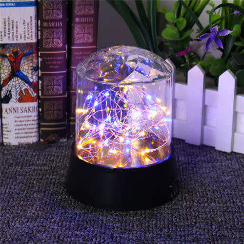 LED FIRE TREE SILVER FLOWER STAR MASTER BEDROOM NIGHT LIGHT PARTY DISCO LAMP