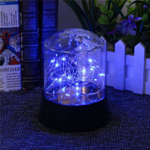 LED FIRE TREE SILVER FLOWER STAR MASTER BEDROOM NIGHT LIGHT PARTY DISCO LAMP