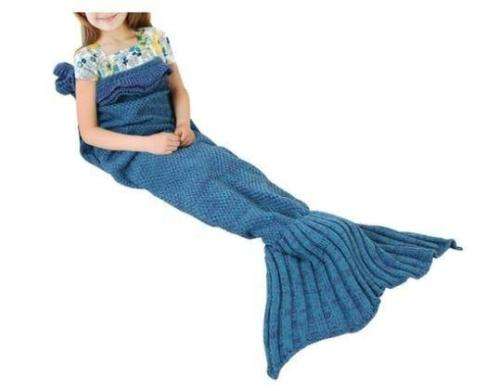 MERMAID TAIL BLANKET (KIDS SIZE) PINK, BLUE & PURPLE COLOURS