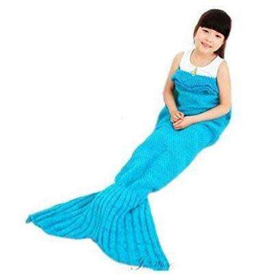 MERMAID TAIL BLANKET (KIDS SIZE) PINK, BLUE & PURPLE COLOURS
