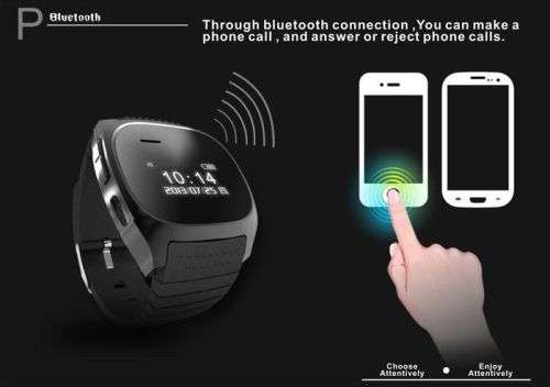 R-WATCH M18 LCD BLUETOOTH SMART WRIST WATCH FOR SMARTPHONE CALLS IOS ANDROID OS