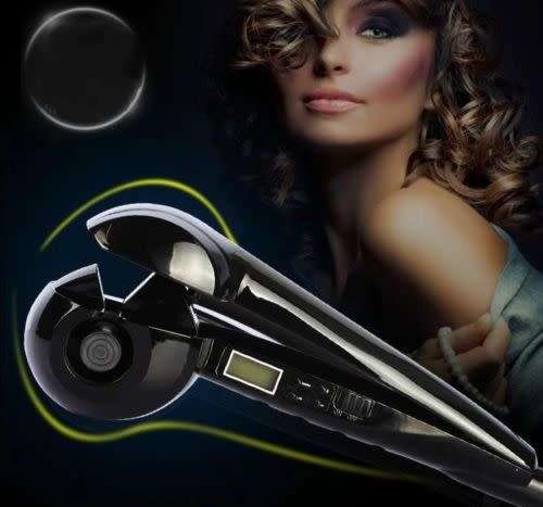 PROFESSIONAL CURLING IRON WAVE AUTOMATIC HAIR CURLER SALON ROLLER LCD DISPLAY