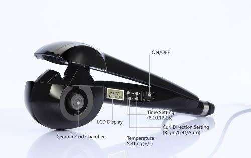 PROFESSIONAL CURLING IRON WAVE AUTOMATIC HAIR CURLER SALON ROLLER LCD DISPLAY