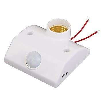 E27 SOCKET PIR AUTO HUMAN MOTION SENSOR INFRARED DETECTOR BULB BASE HOLDER