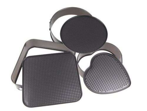 3 PIECES/SET ROUND SQUARE HEART SHAPED BAKING MOULD TINS