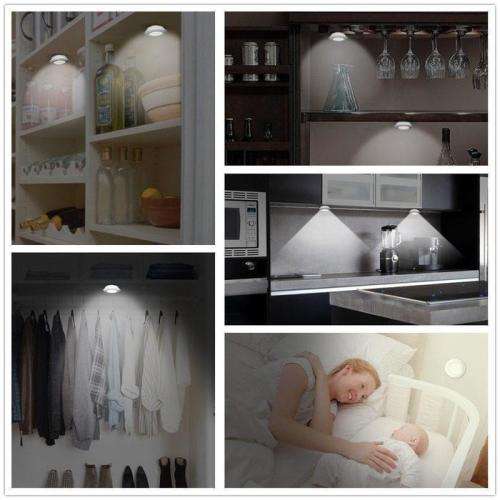 WIRELESS BATTERY-POWERED LED NIGHT LIGHT WITH REMOTE CONTROL PUSH LIGHTS