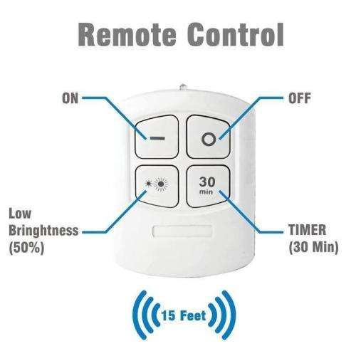 WIRELESS BATTERY-POWERED LED NIGHT LIGHT WITH REMOTE CONTROL PUSH LIGHTS