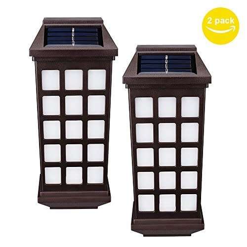 LED SOLAR LIGHTS FOR PORCH,PATIO,YARD,GARDEN,WALKWAYS, OUTSIDE WALL WITH LIGHT SENSOR AUTO ON/OFF(2