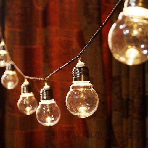 20 SOLAR MINI GLOBE FAIRY LIGHTS ON A STRING