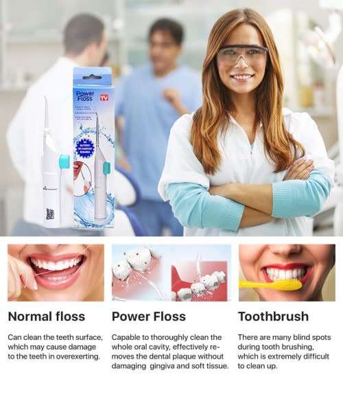 PORTABLE POWER FLOSS DENTAL WATER JET CORDS TOOTH PICK DENTAL CLEANING WHITENING