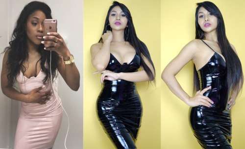 Sexy PU Leather Dresses Women Deep V Bodycon Party Clubwear Knee Length Kim Kardashian Wet Look Dres