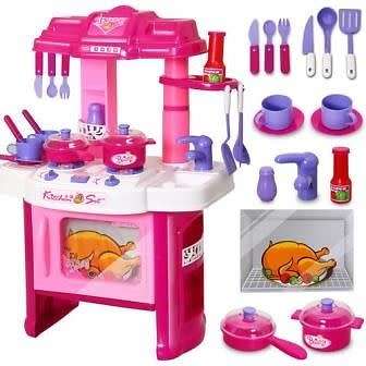 GIRLS KITCHEN PLAY SET WITH LIGHT & SOUND
