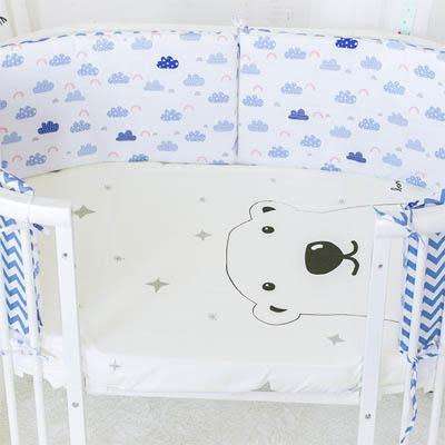 KNITTED COTTON BABY BOY BEDDING SHEET