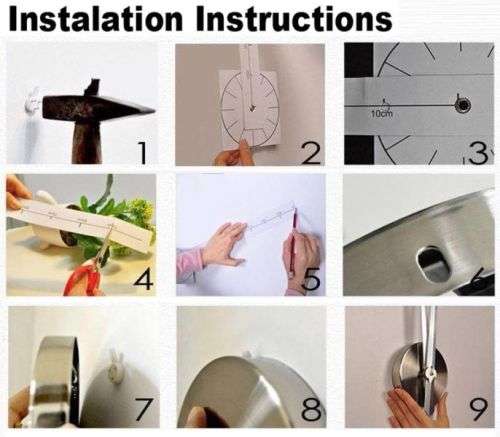 STUNNING 3D WALL MIRRORED CLOCK LARGE